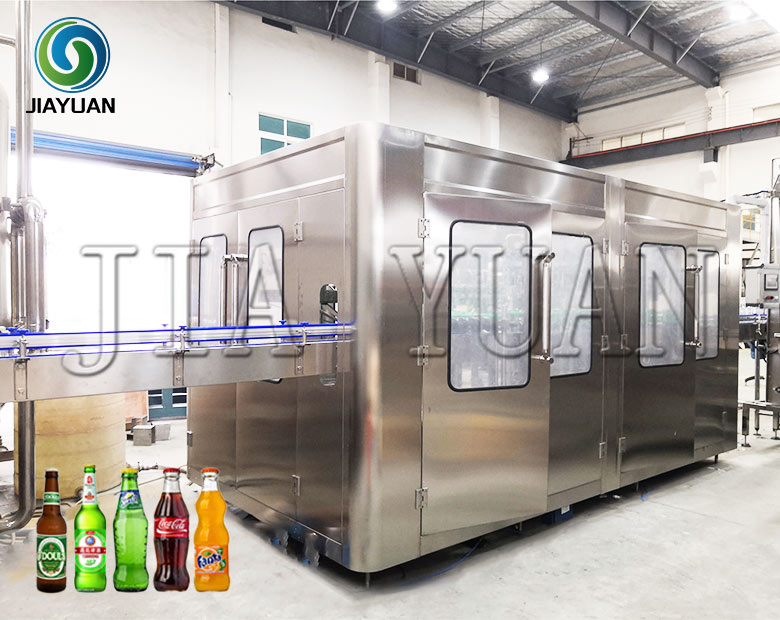 Glass Bottle Beer / Sparkling Water Rotary Bottle Filler Packaging Machine