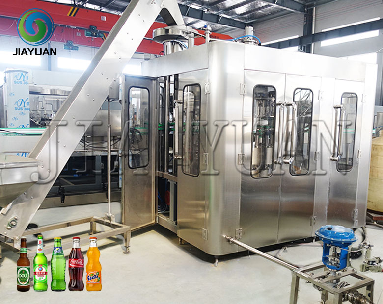Glass Bottle 3 in 1 Machine Energy Drink Soda Filling Capping Machine Cost