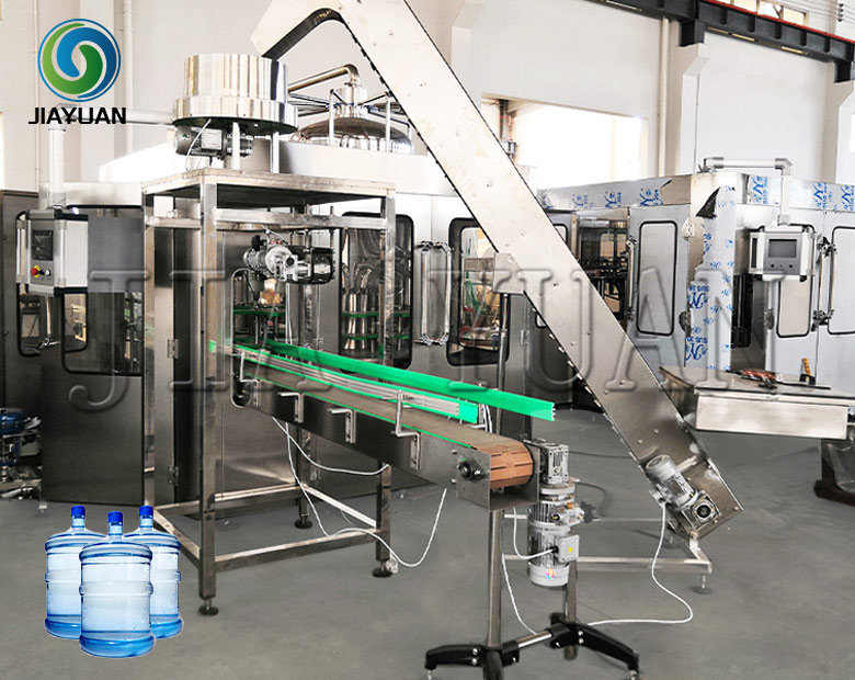 2000BPH 19L Barrel Jar Bucket Water Bottled Machine Filling Line For Factory
